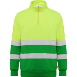 ⭐ SUDADERA ALTA VISIBILIDAD CREMALLERA MEDIA REFLECTANTE | Azules de Vergara