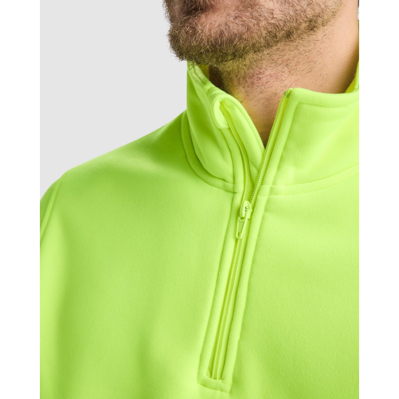SUDADERA ALTA VISIBILIDAD CREMALLERA MEDIA REFLECTANTE