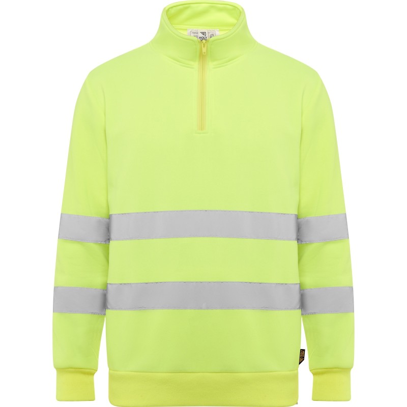 SUDADERA ALTA VISIBILIDAD CREMALLERA MEDIA REFLECTANTE