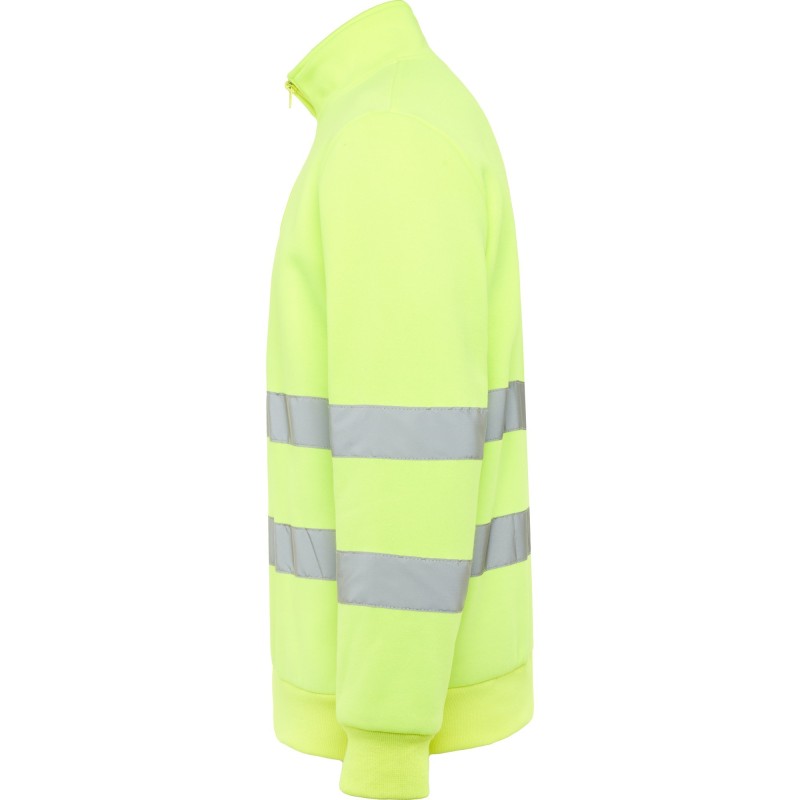 SUDADERA ALTA VISIBILIDAD CREMALLERA MEDIA REFLECTANTE