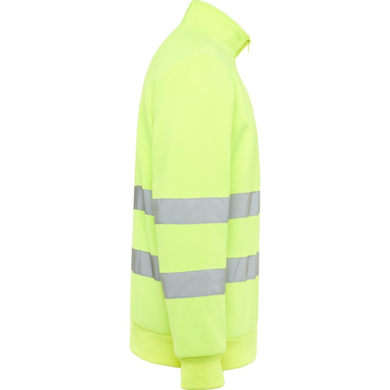 SUDADERA ALTA VISIBILIDAD CREMALLERA MEDIA REFLECTANTE