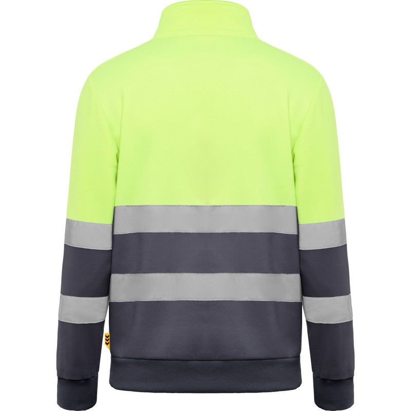 SUDADERA ALTA VISIBILIDAD CREMALLERA MEDIA REFLECTANTE