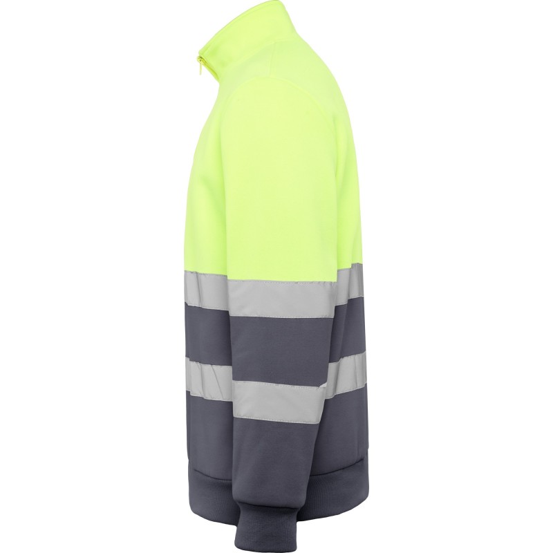 SUDADERA ALTA VISIBILIDAD CREMALLERA MEDIA REFLECTANTE