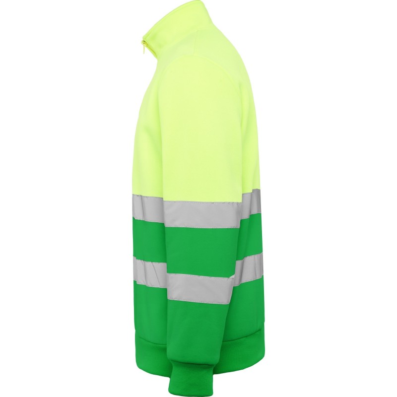 SUDADERA ALTA VISIBILIDAD CREMALLERA MEDIA REFLECTANTE