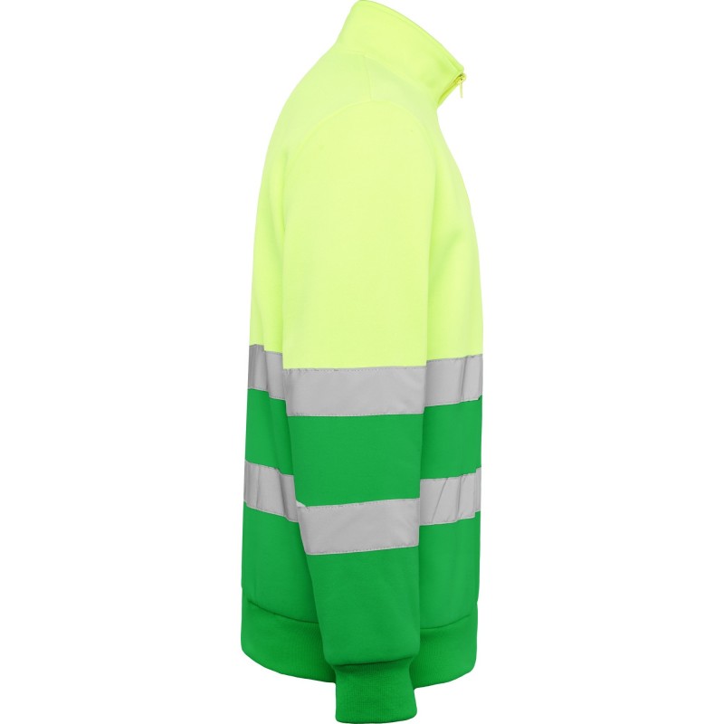SUDADERA ALTA VISIBILIDAD CREMALLERA MEDIA REFLECTANTE