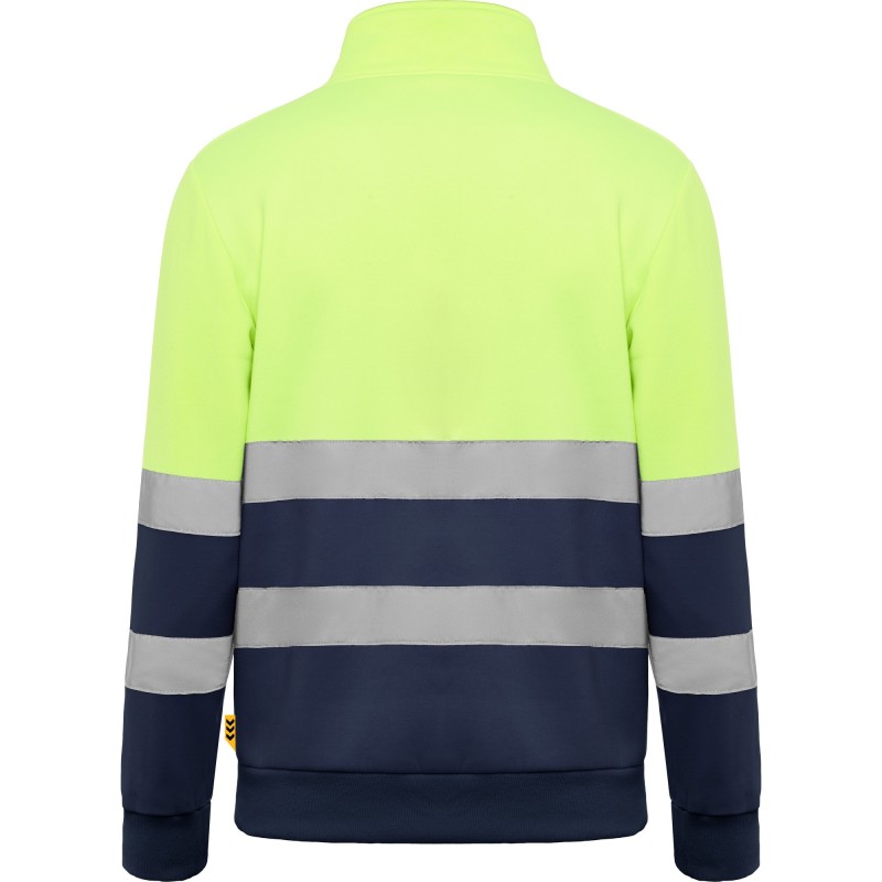 SUDADERA ALTA VISIBILIDAD CREMALLERA MEDIA REFLECTANTE