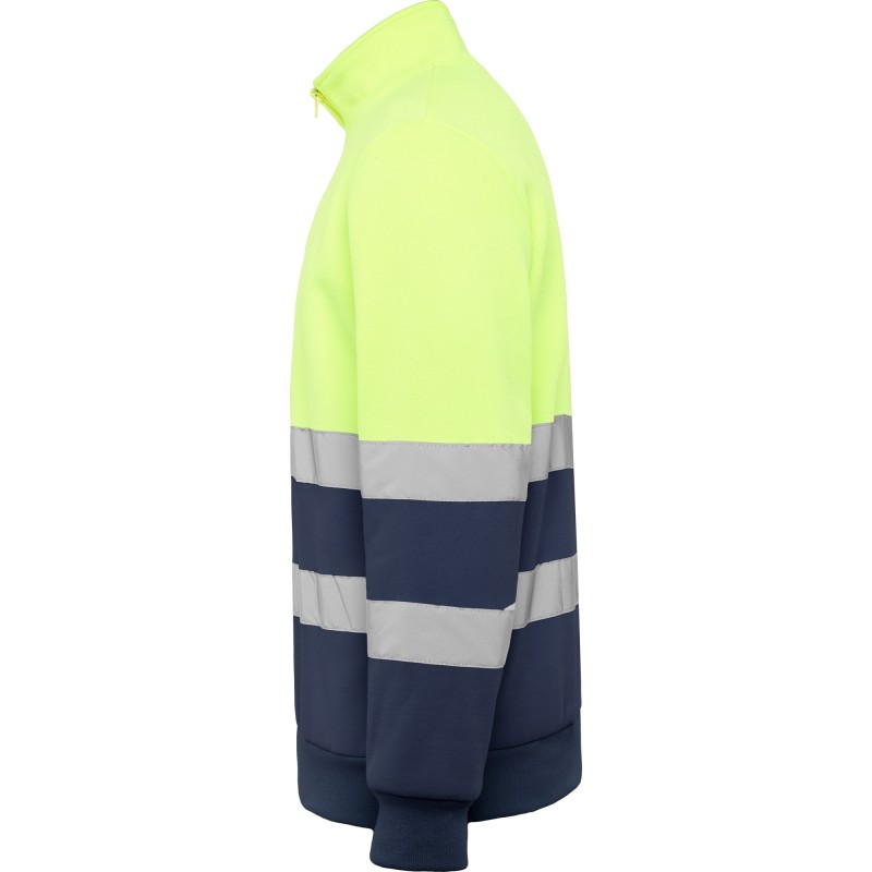 SUDADERA ALTA VISIBILIDAD CREMALLERA MEDIA REFLECTANTE