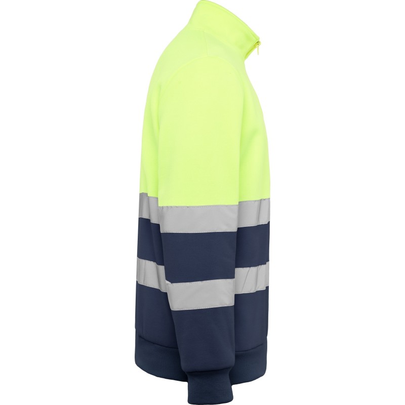 SUDADERA ALTA VISIBILIDAD CREMALLERA MEDIA REFLECTANTE