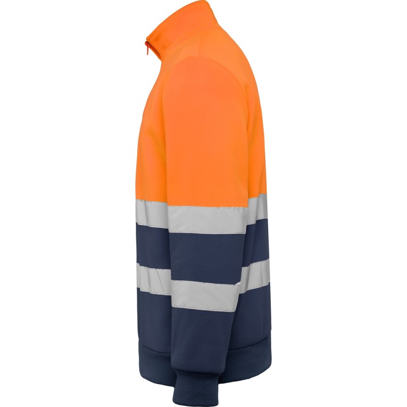 SUDADERA ALTA VISIBILIDAD CREMALLERA MEDIA REFLECTANTE