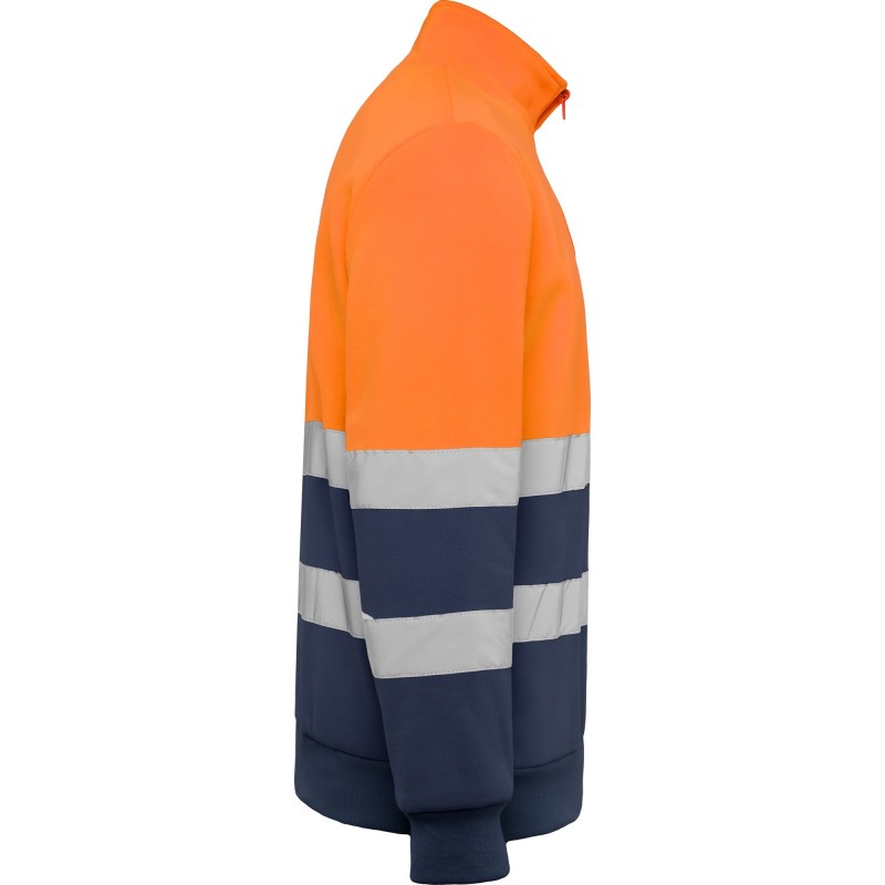 SUDADERA ALTA VISIBILIDAD CREMALLERA MEDIA REFLECTANTE