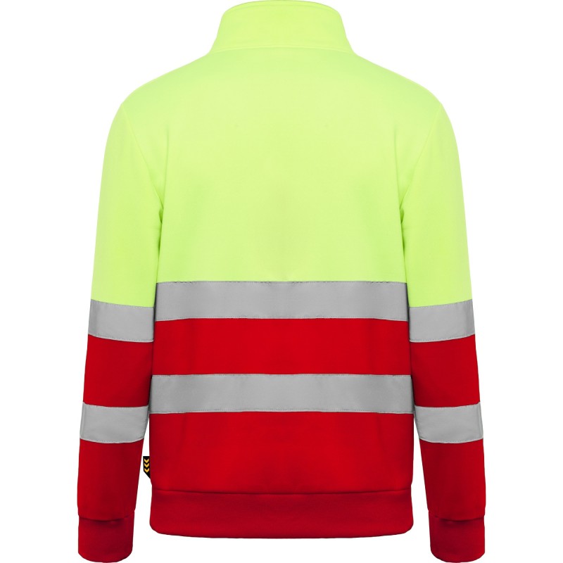 SUDADERA ALTA VISIBILIDAD CREMALLERA MEDIA REFLECTANTE