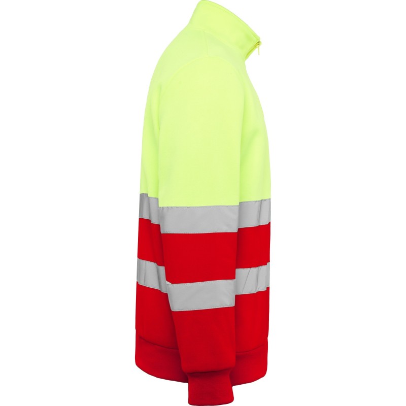SUDADERA ALTA VISIBILIDAD CREMALLERA MEDIA REFLECTANTE