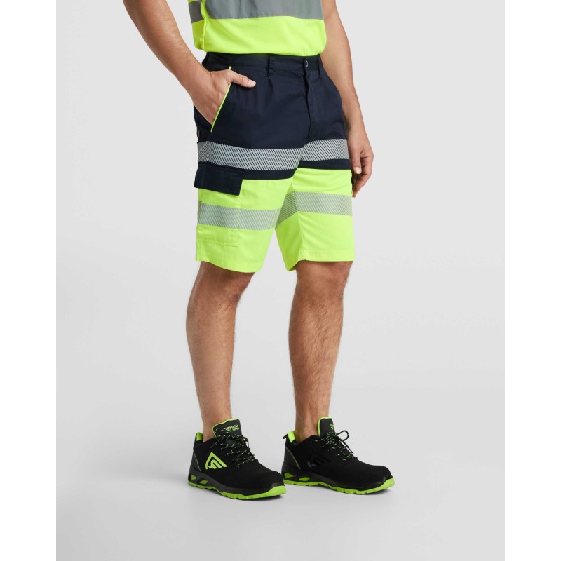 BERMUDA LABORAL MULTIBOLSILLOS AV FLUO BICOLOR