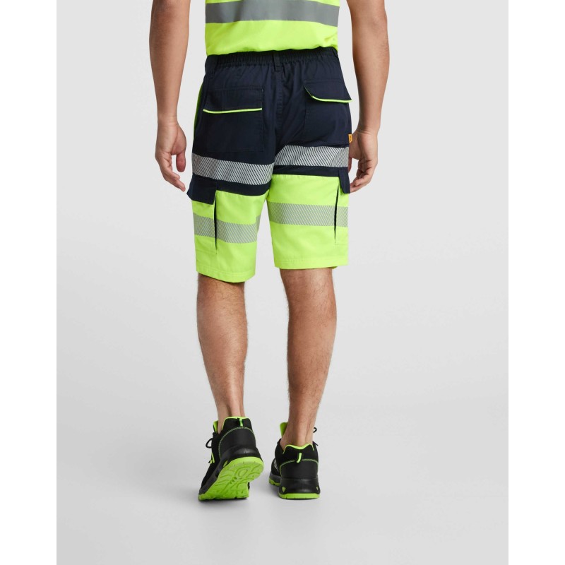BERMUDA LABORAL MULTIBOLSILLOS AV FLUO BICOLOR