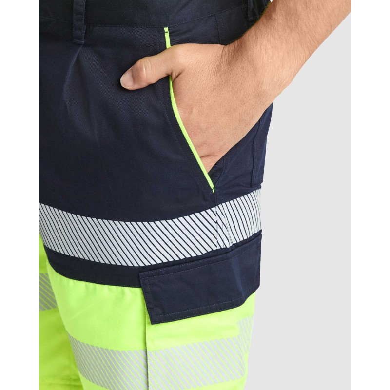 BERMUDA LABORAL MULTIBOLSILLOS AV FLUO BICOLOR