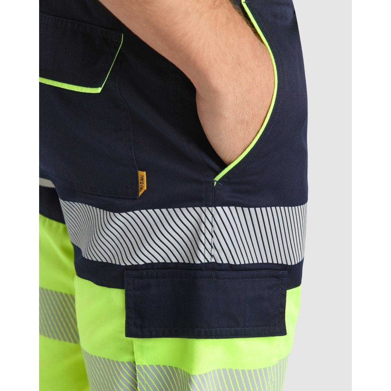BERMUDA LABORAL MULTIBOLSILLOS AV FLUO BICOLOR