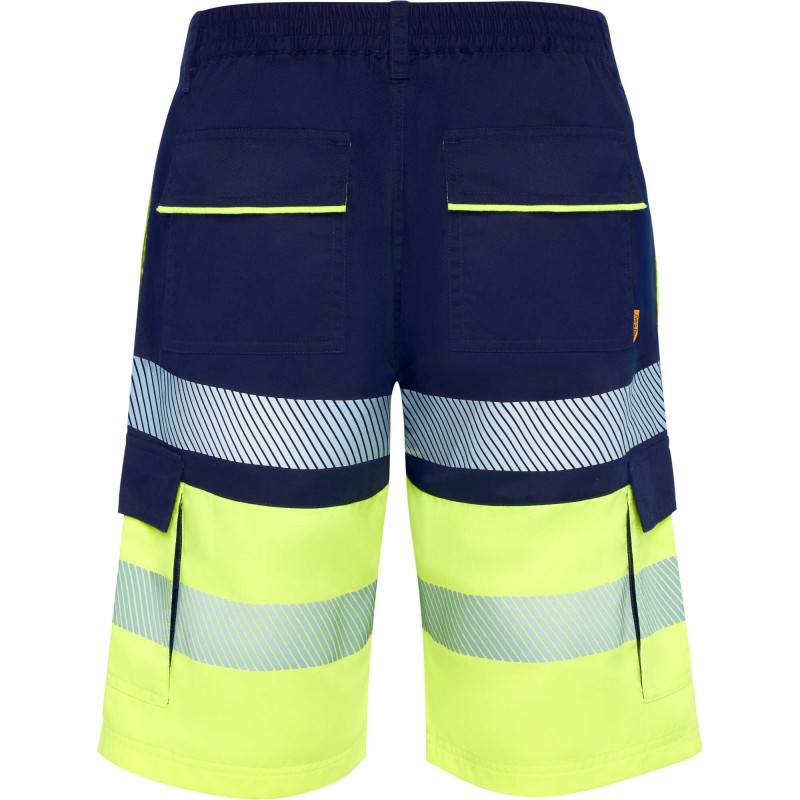 BERMUDA LABORAL MULTIBOLSILLOS AV FLUO BICOLOR
