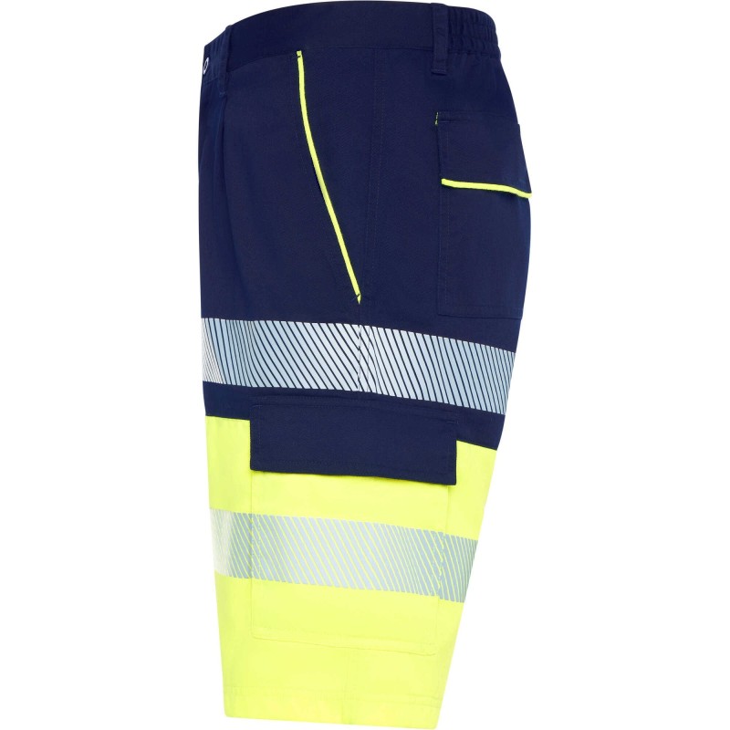 BERMUDA LABORAL MULTIBOLSILLOS AV FLUO BICOLOR