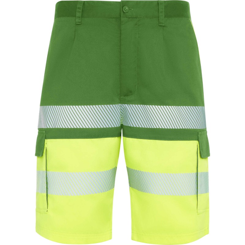 BERMUDA LABORAL MULTIBOLSILLOS AV FLUO BICOLOR