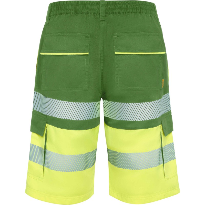 BERMUDA LABORAL MULTIBOLSILLOS AV FLUO BICOLOR