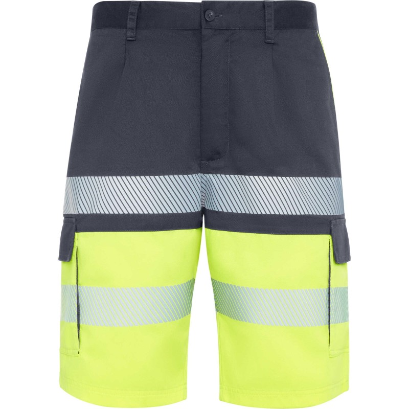 BERMUDA LABORAL MULTIBOLSILLOS AV FLUO BICOLOR