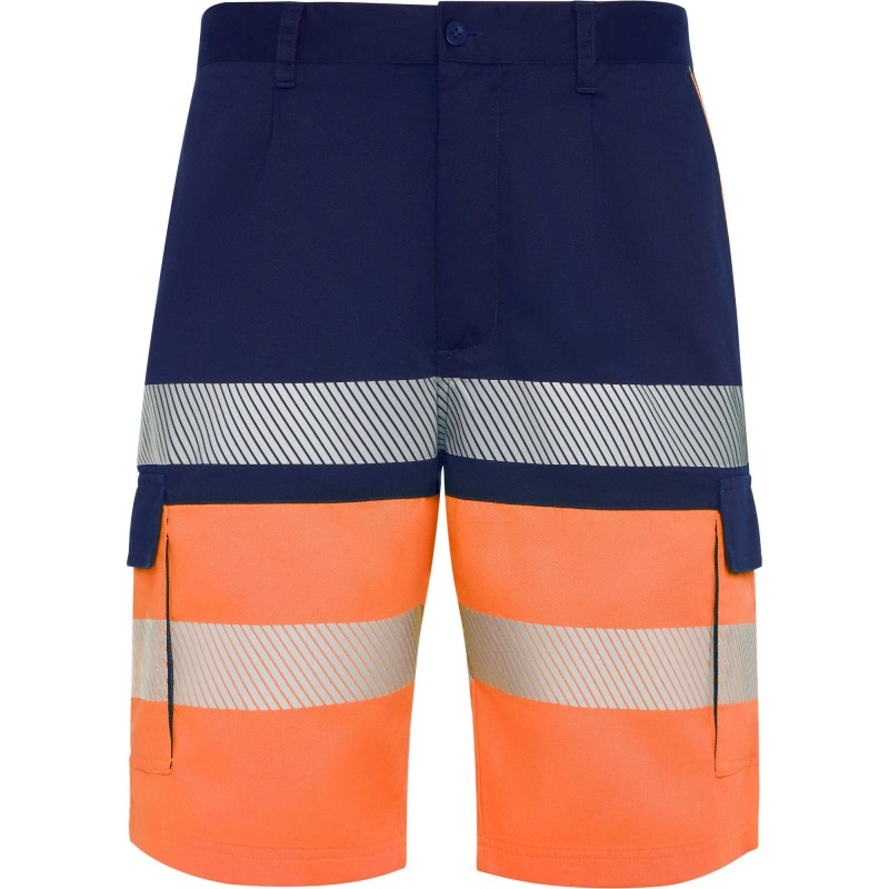 BERMUDA LABORAL MULTIBOLSILLOS AV FLUO BICOLOR