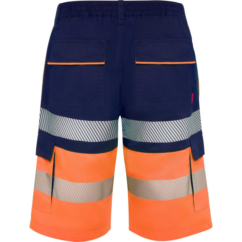 BERMUDA LABORAL MULTIBOLSILLOS AV FLUO BICOLOR
