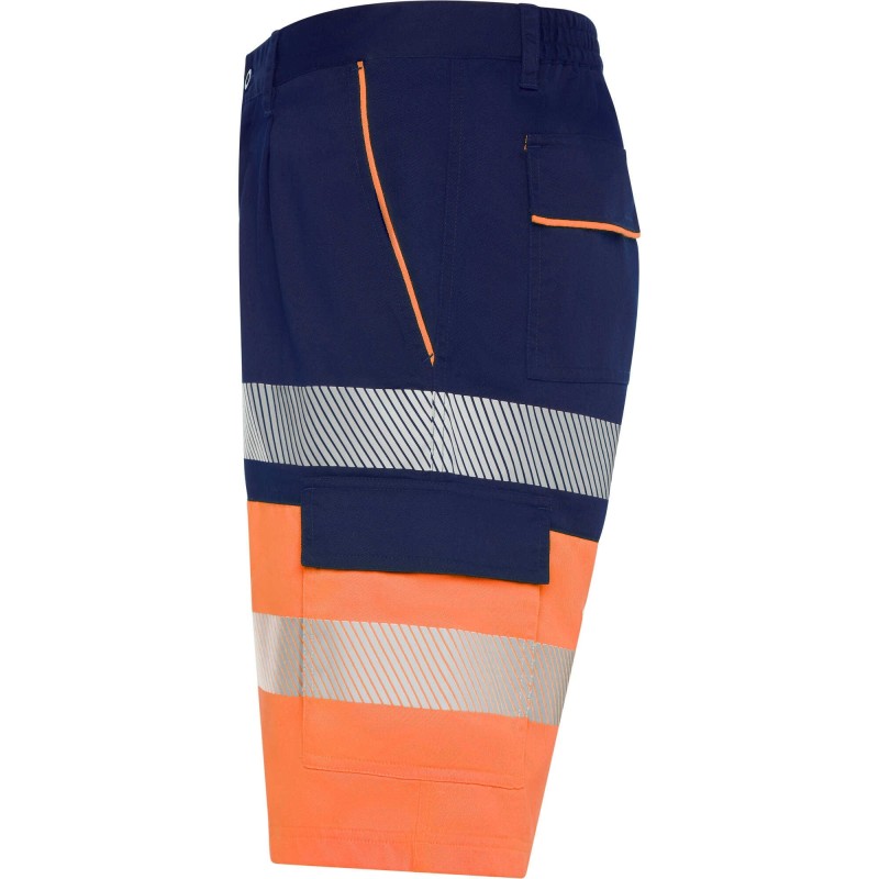BERMUDA LABORAL MULTIBOLSILLOS AV FLUO BICOLOR