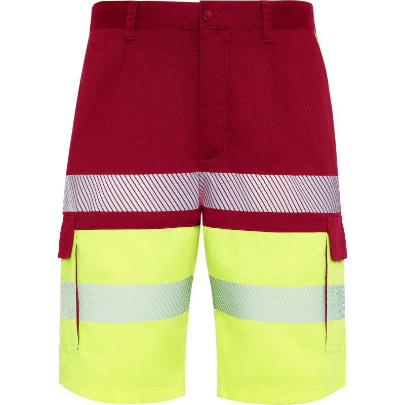 BERMUDA LABORAL MULTIBOLSILLOS AV FLUO BICOLOR