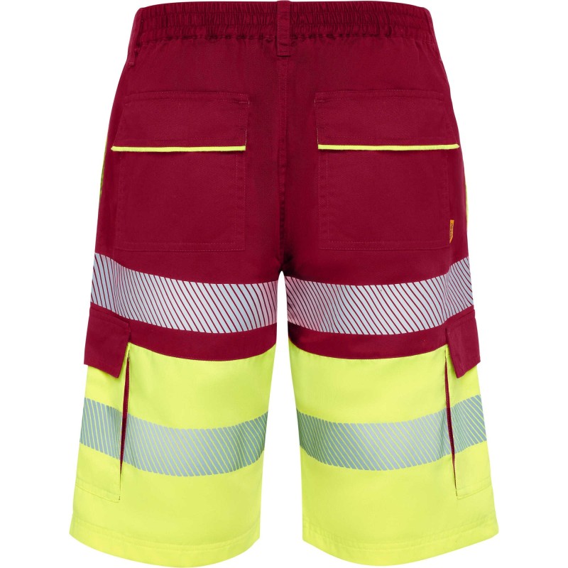 BERMUDA LABORAL MULTIBOLSILLOS AV FLUO BICOLOR