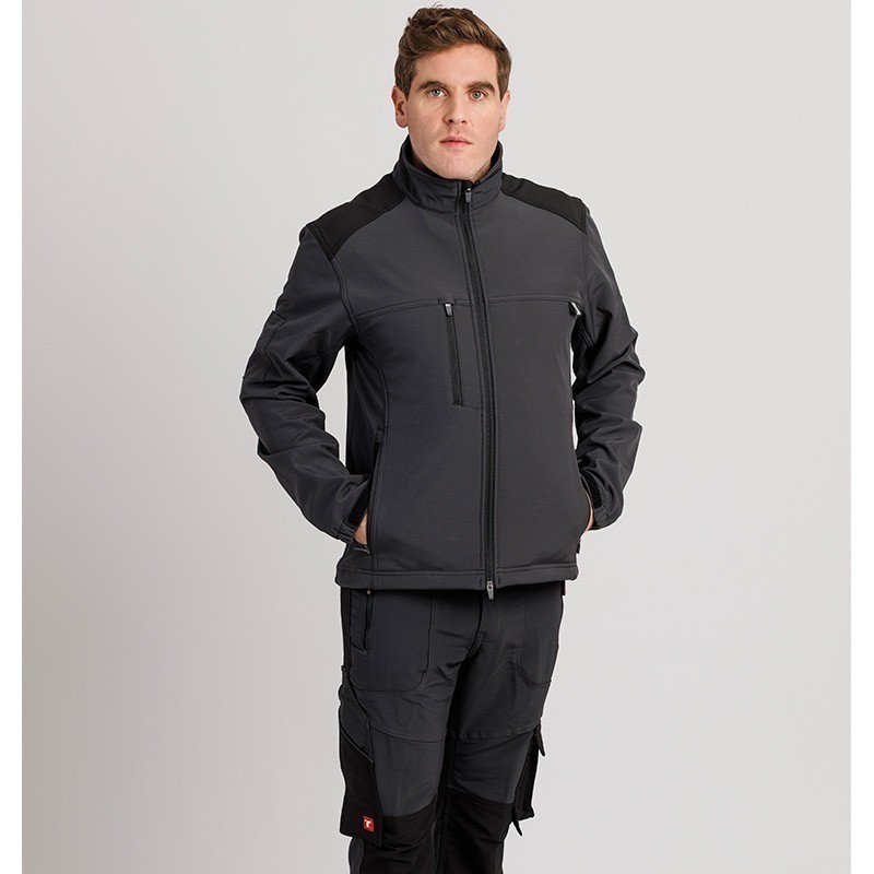 CHAQUETA SOFTSHELL RESISTENTE LLUVIA FORRO POLAR