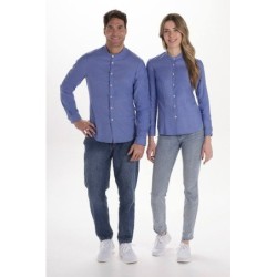⭐ CAMISA HOSTELERÍA CUELLO MAO | Azules de Vergara