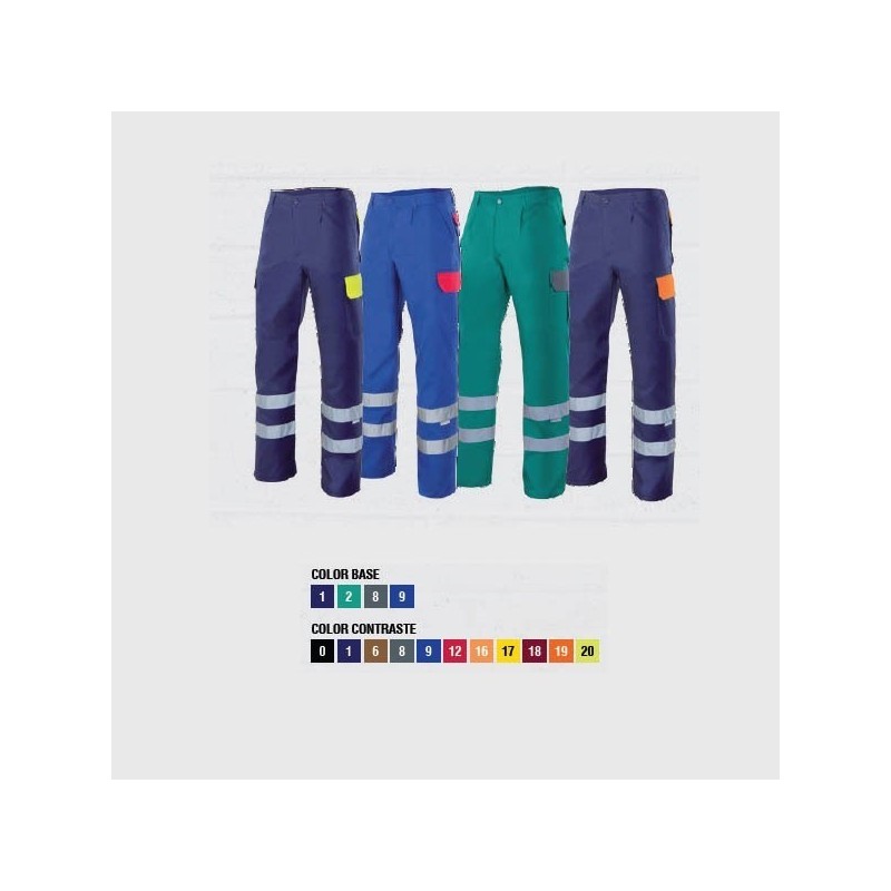PANTALON MULTIBOLSILLOS CON CINTAS REFLECTANTES