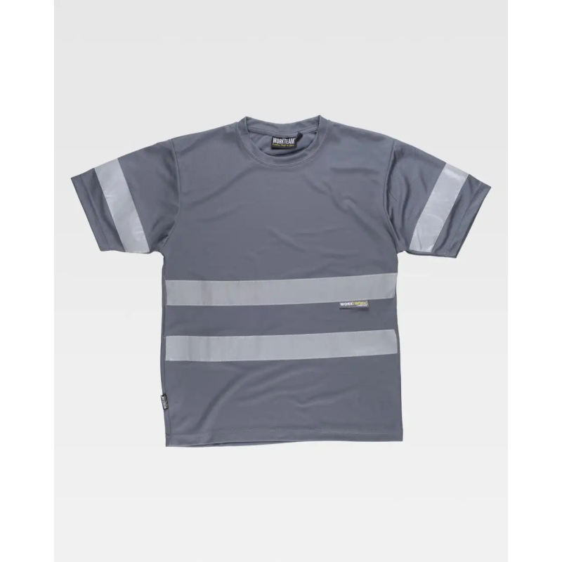 CAMISETA MANGA CORTA CINTAS REFLECTANTES