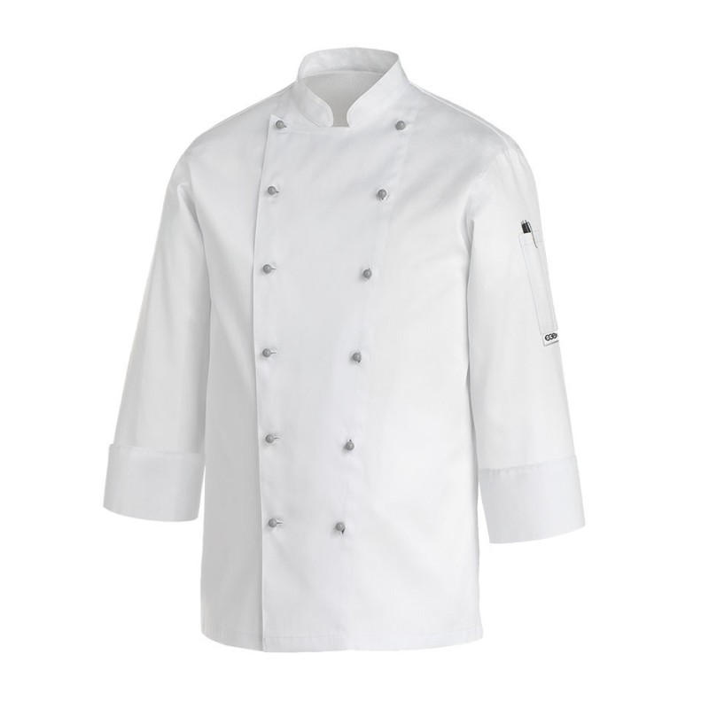 CHAQUETA COCINA BLANCA CUELLO MAO