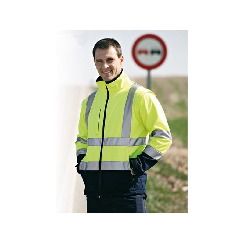CHAQUETA SOFTSHELL ALTA VISIBILIDAD