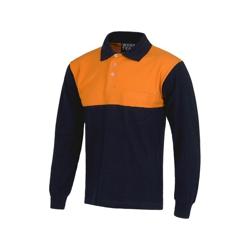 POLO M/LARGA COMBI ALGODÓN