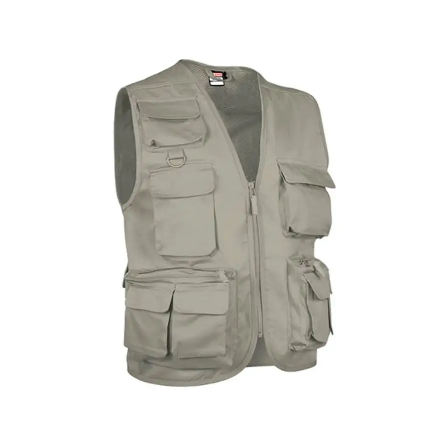 CHALECO MULTIBOLSILLOS DE VERANO BEIGE