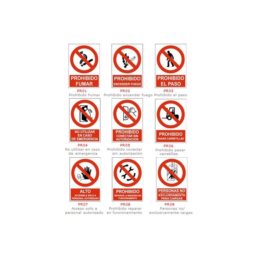 SEÑAL DE PROHIBICIÓN DE ACTOS O COMPORTAMIENTOS 1