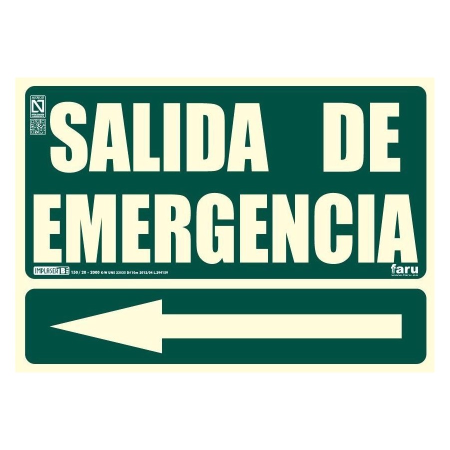 SALIDA DE EMERGENCIA IZQUIERDA