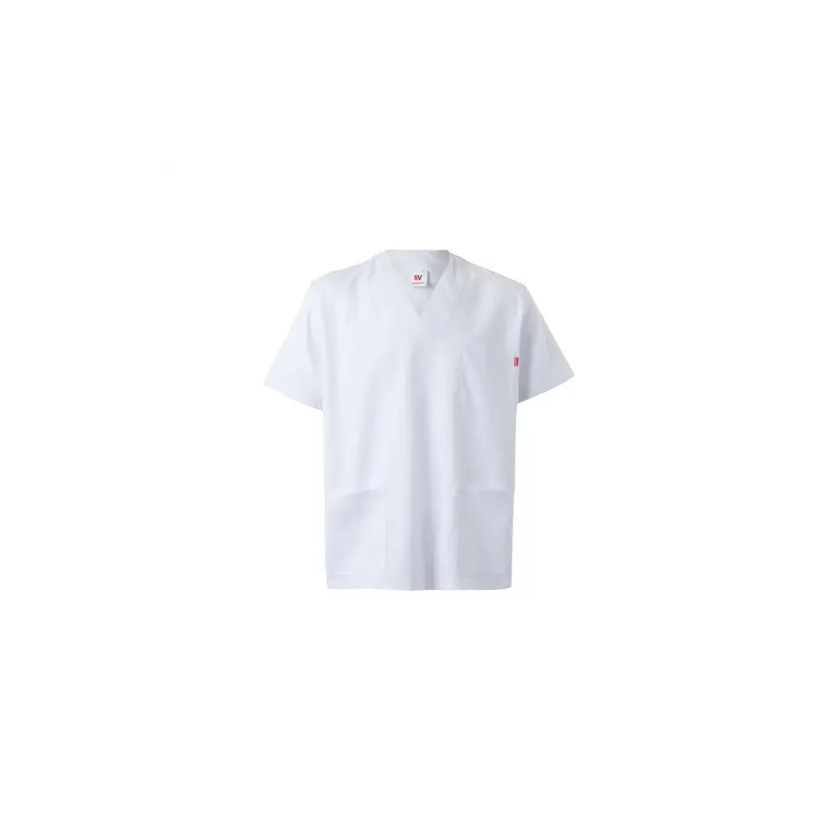 PIJAMA SANITARIA CUELLO EN PICO BLANCO