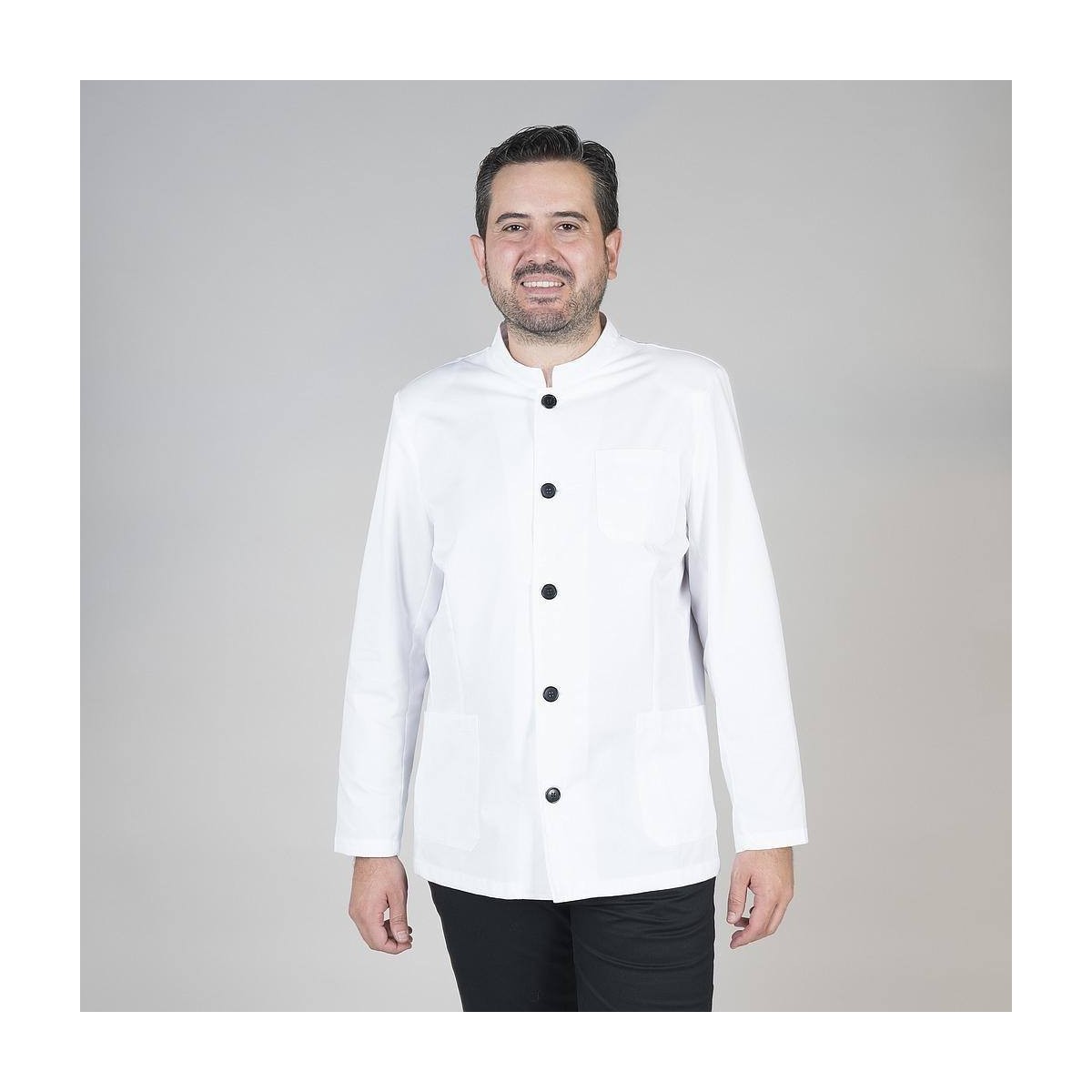 CHAQUETA HOMBRE CUELLO MAO BLANCA
