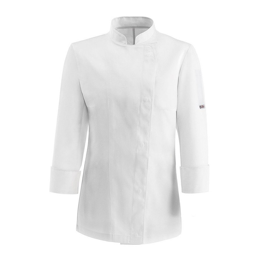 CHAQUETA COCINA MUJER CORCHETES
