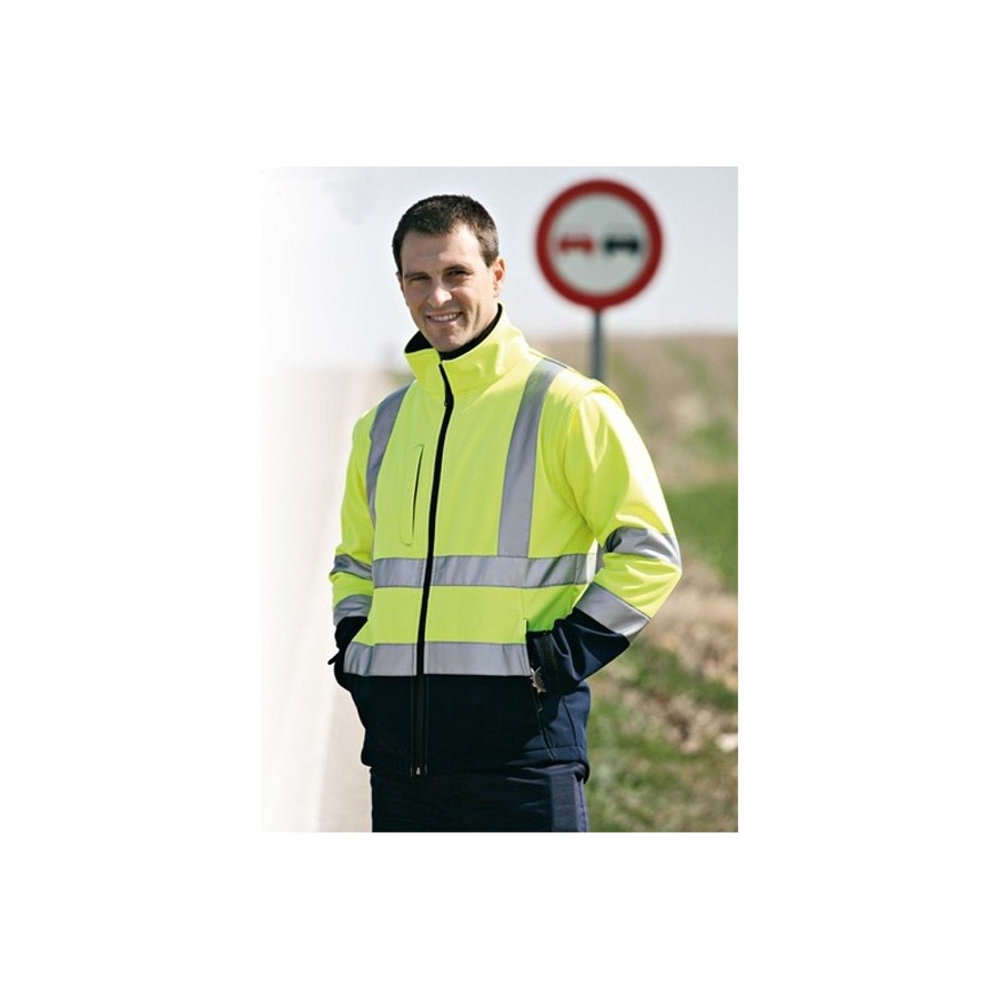 CHAQUETA SOFTSHELL ALTA VISIBILIDAD
