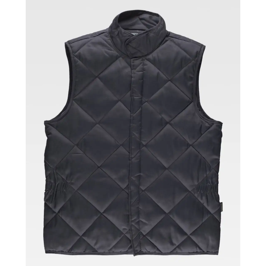 CHALECO GUATEADO CORCHETES NEGRO FRENTE