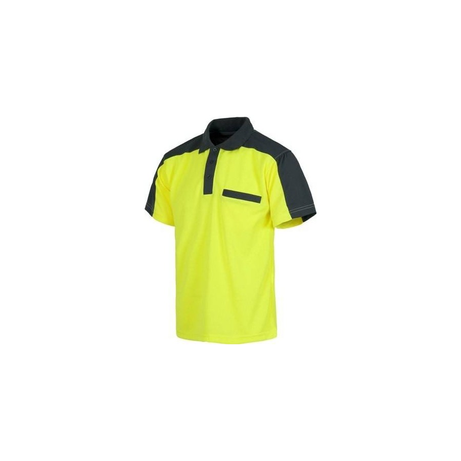 POLO COMBINADO A.V GRIS/AMARILLO A.V