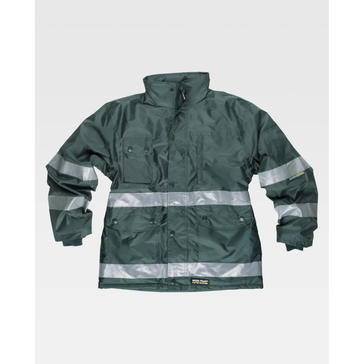 PARKA IMPERMEABLE CON BANDAS REFLECTANTES