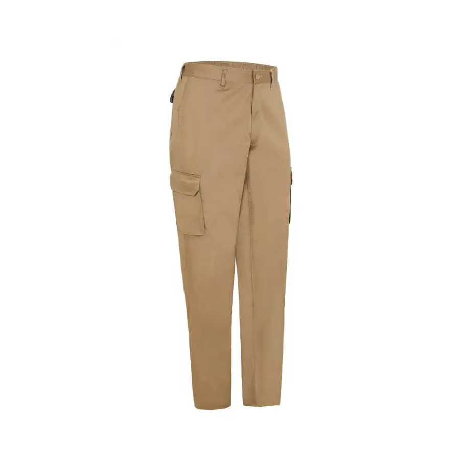 PANTALÓN MULTIPLES BOLSILLOS BEIGE FRENTE