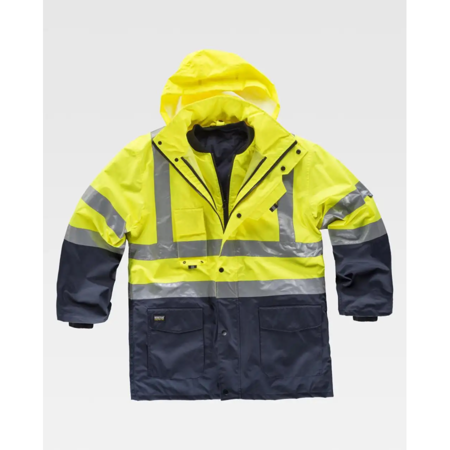 PARKA 5 - 1 BICOLOR MARINO/AMARILLO A.V FRENTE