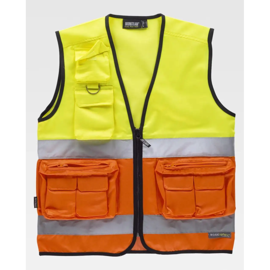 CHALECO BICOLOR CINTAS AV FRENTE